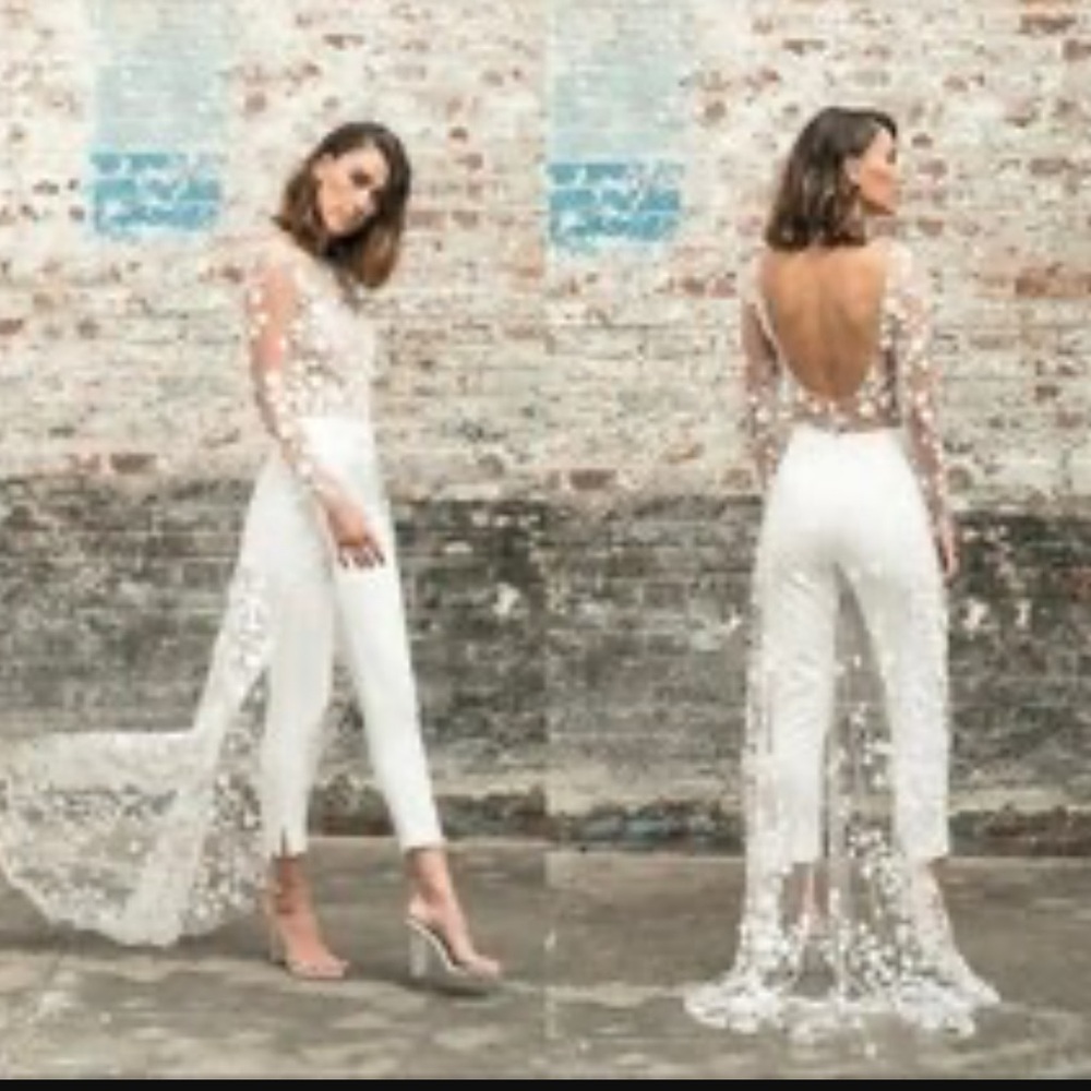 White Bridal Jumpsuit
